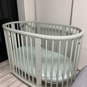 스토케 슬리피 민트 풀패키지 : 미사용 범퍼 + 주니어 확장키트 & 주니어 매트리스 포함