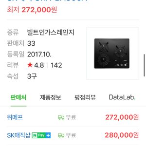 드림!!!빌트인가스레인지 가스레인지 sk매직가스레인지 3구가스레인지 (파격특가 노마진 급매)