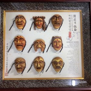 한국의 탈 한국기념품 봉산탈춤 무용학원 전통기념품 선물추천 인테리어소품 인테리어액자 인테리어소품 전통