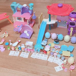 일괄) 코코밍 하우스,주전자 하우스,저울 하우스,멜로밍 하우스,자동차 가게,가구 20여종,코코밍 18마리