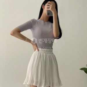 편한 치마바지 아코디언 프릴 스커트 치마 화이트 셔링 예쁜치마 밴딩 흰색치마 쉬폰치마