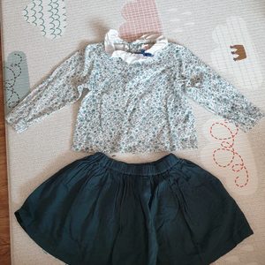 아가방100사이즈/아가방 가디건/아가방 상하복/3살 사이즈/유아 스커트 가디건/여아 예쁜옷/추석빔