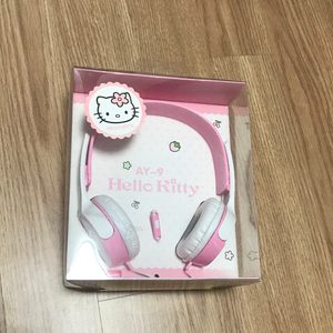 정품 헬로키티헤드셋 헤드셋 피시방 키티 키티전자제품 헬로키티 이어폰