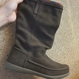 ☆신발장정리☆ (새재품) 250 CROCS 크록스 스웨이드 소가죽 부츠