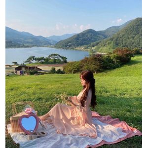 메이윤 벨라드레스 벨라원피스 화이트 핑크 L사이즈
