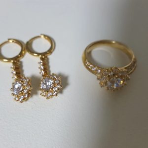 18k 금반지, 18k 귀걸이 세트 (예물세트)