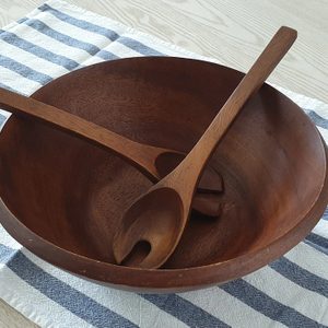 우드샐러드볼 과 우드 수저 포크 ( 덜기전용)