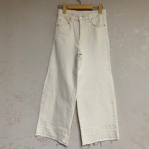 h&m/에이치앤엠/h&m큐롯팬츠/h&m큐롯진/h&m크림진/h&m컷팅진