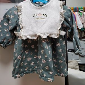 밍크뮤 90size 겨울용 원피스 + 밍크뮤 미니 조끼 일괄