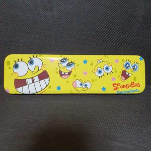 캐릭터 필통- 스폰지밥 철 필통+ 스폰지밥5색 색연필