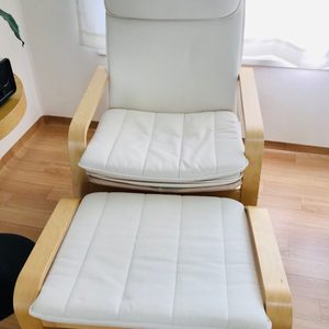 이케아 Pello 펠로 암체어 + Poang 포엥 풋스툴 + 포엥 추가 쿠션