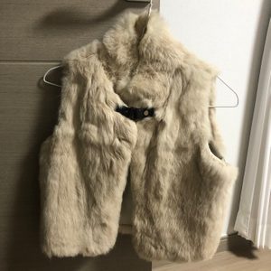토끼털 조끼 토끼털 베스트