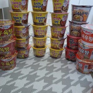 컵밥+컵라면 종류 다양하게 (컵밥15개+컵라면 큰컵 10개)