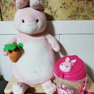 에버랜드 토끼인형 + 팝콘통