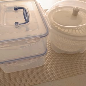 야채탈수기/채소탈수기 & 3단 야채통 2개
