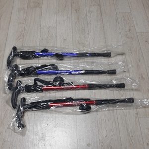 새상품 4단 T자형 등산스틱 높이 조절이 가능한 지팡이 튼튼한 등산 운동기구