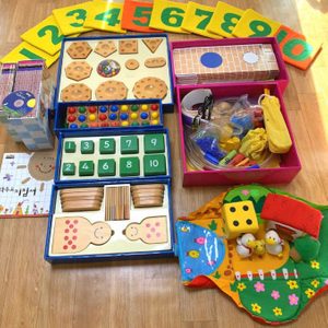 아이 수학 교구 판매 합니다♥️소빅스 대교 수학땅 <교구 8종+책 15권+부모가이드 +CD 1장>
