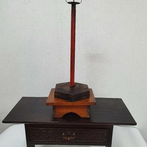 옛날 촛대 주칠 놋나무촛대 옛날유등