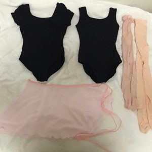 성인 L 레오타드(bloch, eurotard),성인 L/XL 발레타이즈2개,성인 발레랩스커트