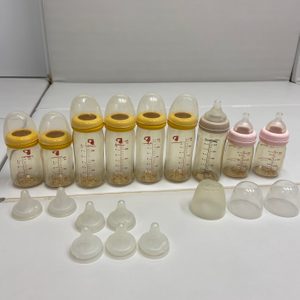 더블하트 젖병 6개(+젖꼭지 7개), 모윰 젖병 1개(+꼭지), 스펙트라 젖병 2개(+꼭지)