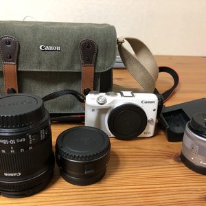 캐논 미러리스 m3 + 15-45mm + 미러리스용 어댑터