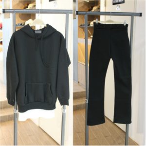 슬림 기모 부츠컷 트레이닝 세트 블랙 /기모 후드티셔츠 /부츠컷 팬츠/부츠컷 바지/나팔바지/여자 트레이닝복/밴딩바지