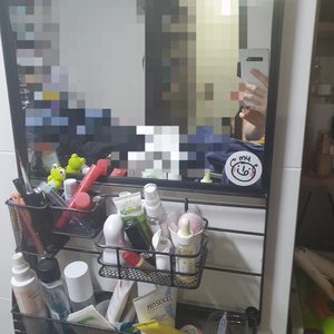 문걸이선반거울+문걸이후크