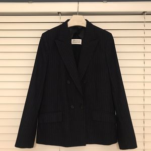 Maison Margiela 마르지엘라 핀스트라이프 더블브레스티드 블레이져