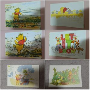 곰돌이푸 엽서(다른 새상품 추가)/곰돌이푸 스티커 세트/곰돌이푸 메모지