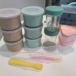 블루마마 이유식용기 도자기용기 이유식 블루마마용기 블루마마이유식용기 세이지스푼폴 세모볼