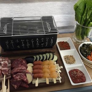 캠핑 미니화로 1인용 숯불화로 + 샤브샤브 고기화로