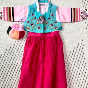 여아 한복(2호),여아한복 두돌size 3~4세 저고리 조끼 주머니 세트