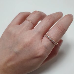 14k 전체 큐빅 반지💍(+14k반지 덤)