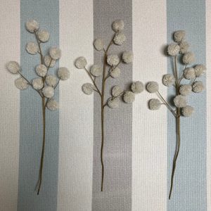 털실 크리미 폼폼 가지 조화 3대 + 목화솜 조화 4대 + 조화 8대