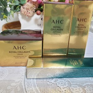 ahc 한정판 로얄 콜라겐 크림.앰플.세럼 셋트 팝니다^^서비스로 ahc시즌9 12미리 짜리 드려요!!
