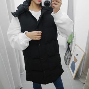 하이넥 후드 롱 패딩베스트 /패딩조끼/롱패딩조끼/웰론패딩/오버핏 패딩조끼/블랙패딩/여자패딩조끼/겨울조끼