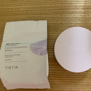 티르티르쿠션/쿠션/티르티르/마이글로우 수퍼아쿠아쿠션 파운데이션 / 21호 내추럴 아이보리 / 2번 사용+리필쿠션