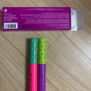 철벽녀 마스카라2개(새상품)/볼륨업 마스카라(분홍색)/롱래쉬마스카라(보라색)