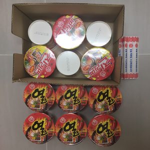 진라면 6개 열라면 6개 컵라면 큰컵 총12개 일괄