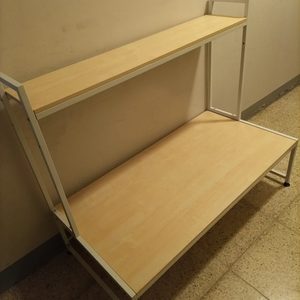 다용도 철제 원목 선반 미니 바테이블 화분테이블 . 매장진열대. 원목슬림티테이블