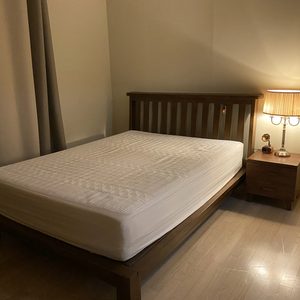백화점 인까사 퀸(Q)사이즈 원목 침대 퀸 침대 프레임+매트리스