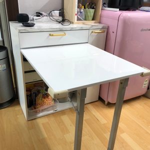 2인용식탁/접이식식탁/2년사용/수납식탁