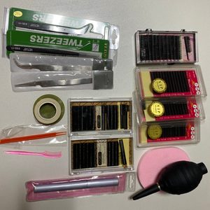 속눈썹연장재료세트 판매합니다(메이크업박스포함)