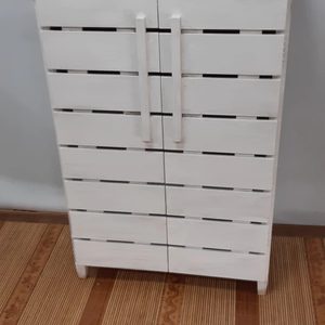 공방에서 만든 화이트 원목수납장
