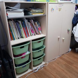 만원내림♡!리바트 마카롱 아동 옷장 + 2단책선반 + 6칸수납