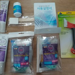 줄눈닷컴 타일 줄눈제 시공세트 - 아쿠아블루 - 곰팡이 제거제. 타일줄눈 코팅제, 타일틈새 메꾸미, 신형 줄눈톱