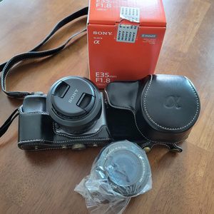 특A급 컷수 2153 소니 a6000 + 카페렌즈 + 번들렌즈 + 정품 가죽 속사케이스 등등