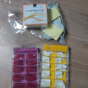 네일 아트 손톱(네일 연장 테이프,실크천)