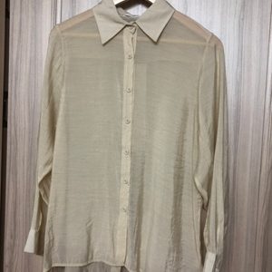 시스루 광택 블라우스 (새상품)