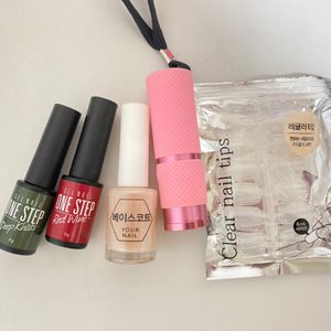 네일램프+젤네일2컬러+베이스코트+네일팁